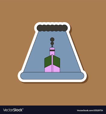 Paper sticker on stylish background ship storm vector image