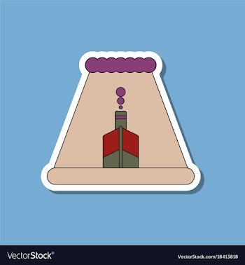 Paper sticker on stylish background ship storm vector image