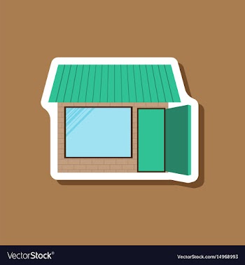 Paper sticker on stylish background shop vector image