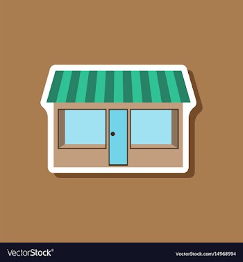 Paper sticker on stylish background shop vector image
