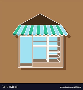 Paper sticker on stylish background shop vector image