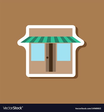 Paper sticker on stylish background shop vector image