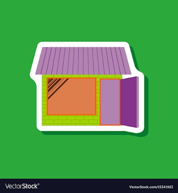 Paper sticker on stylish background shop vector image