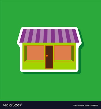 Paper sticker on stylish background shop vector image