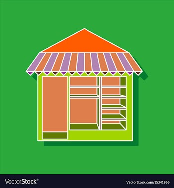 Paper sticker on stylish background shop vector image