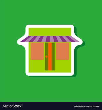 Paper sticker on stylish background shop vector image