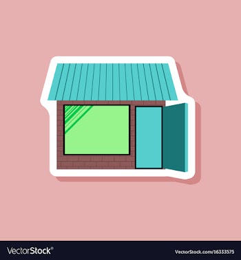 Paper sticker on stylish background shop vector image