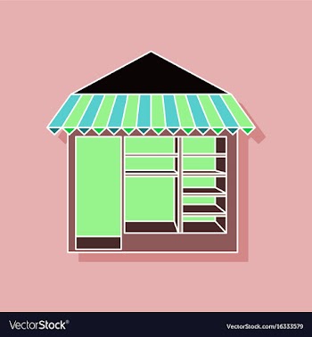 Paper sticker on stylish background shop vector image