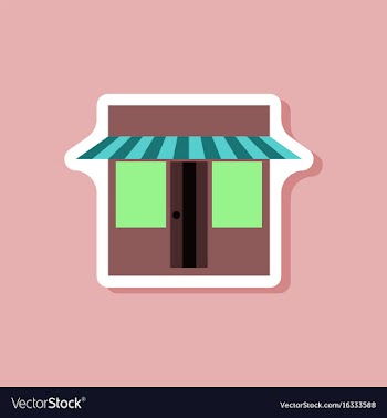 Paper sticker on stylish background shop vector image