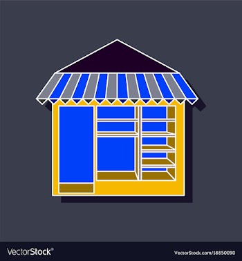 Paper sticker on stylish background shop vector image