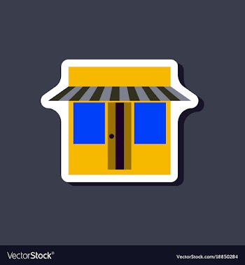Paper sticker on stylish background shop vector image