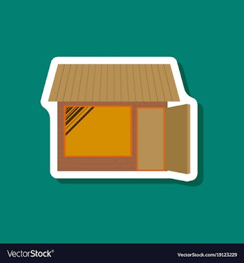 Paper sticker on stylish background shop vector image
