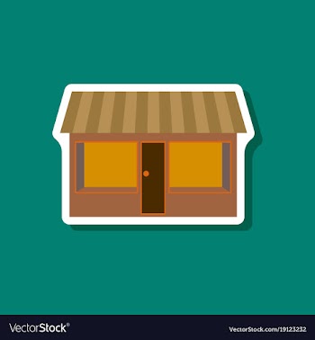 Paper sticker on stylish background shop vector image