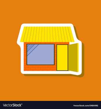 Paper sticker on stylish background shop vector image