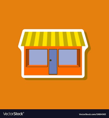 Paper sticker on stylish background shop vector image