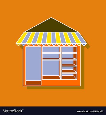 Paper sticker on stylish background shop vector image