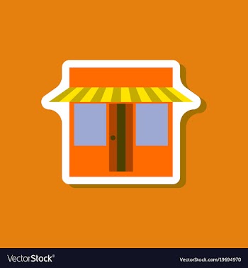 Paper sticker on stylish background shop vector image
