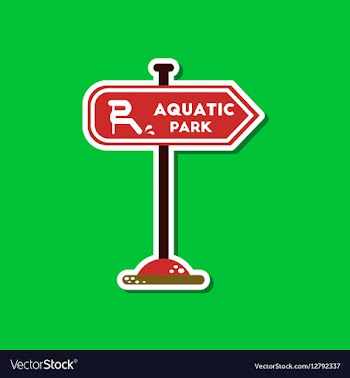 Paper sticker on stylish background sign aquatic vector image