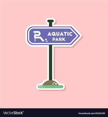Paper sticker on stylish background sign aquatic vector image
