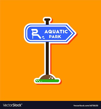 Paper sticker on stylish background sign aquatic vector image