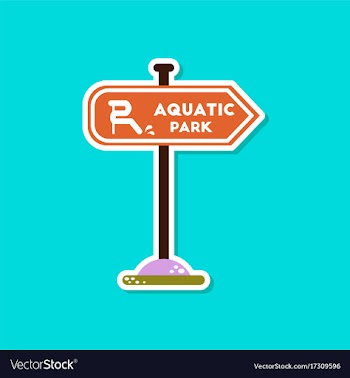 Paper sticker on stylish background sign aquatic vector image
