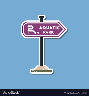 Paper sticker on stylish background sign aquatic vector image