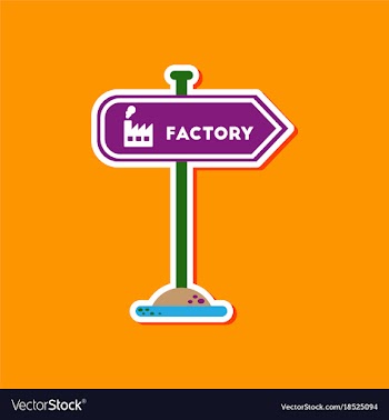 Paper sticker on stylish background sign factory vector image