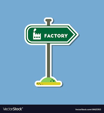 Paper sticker on stylish background sign factory vector image
