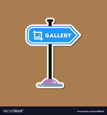 Paper sticker on stylish background sign gallery vector image