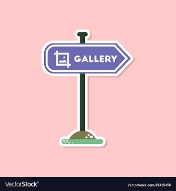 Paper sticker on stylish background sign gallery vector image