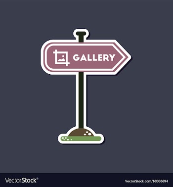 Paper sticker on stylish background sign gallery vector image