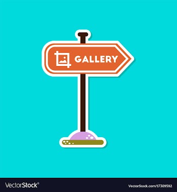 Paper sticker on stylish background sign gallery vector image