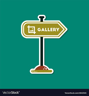 Paper sticker on stylish background sign gallery vector image