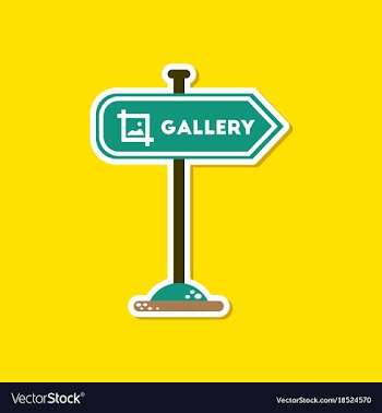Paper sticker on stylish background sign gallery vector image