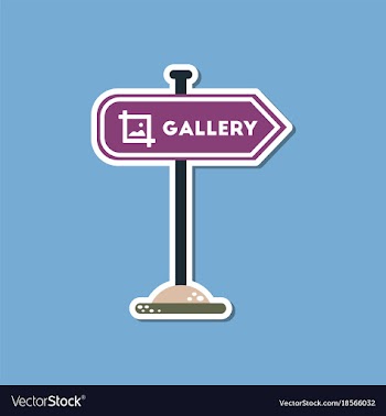 Paper sticker on stylish background sign gallery vector image