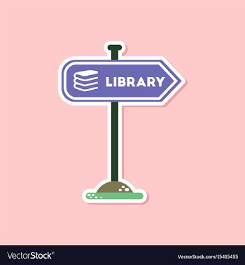 Paper sticker on stylish background sign library vector image