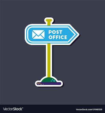 Paper sticker on stylish background sign post vector image