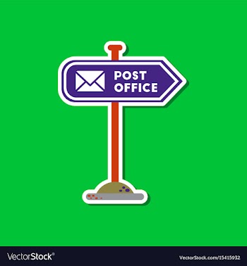 Paper sticker on stylish background sign post vector image
