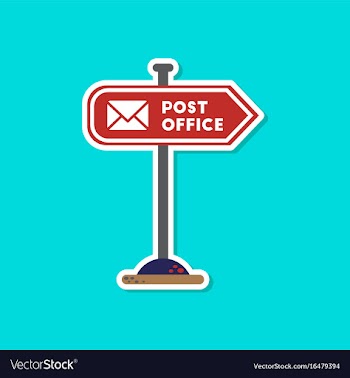 Paper sticker on stylish background sign post vector image