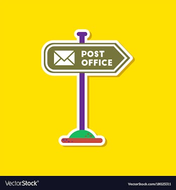 Paper sticker on stylish background sign post vector image
