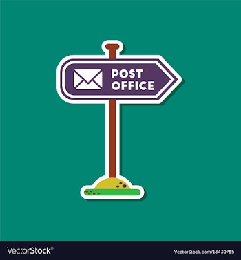 Paper sticker on stylish background sign post vector image