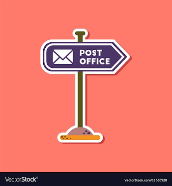 Paper sticker on stylish background sign post vector image