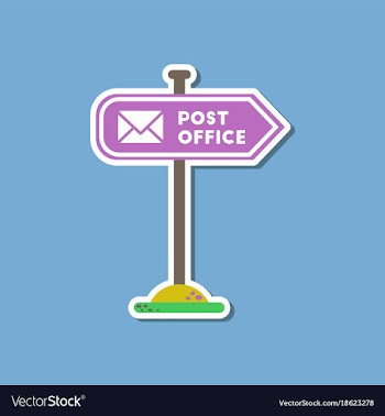 Paper sticker on stylish background sign post vector image