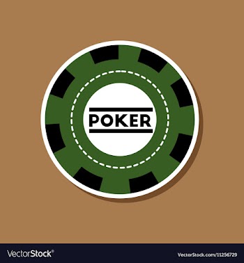 Paper sticker on stylish background single poker vector image