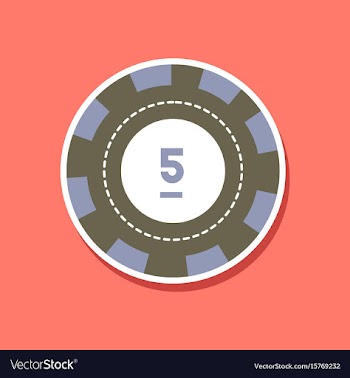 Paper sticker on stylish background single poker vector image