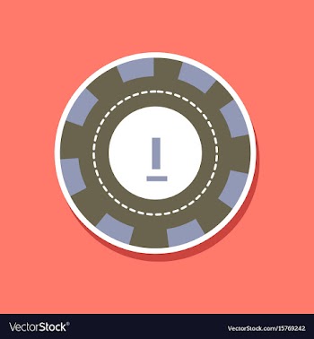 Paper sticker on stylish background single poker vector image