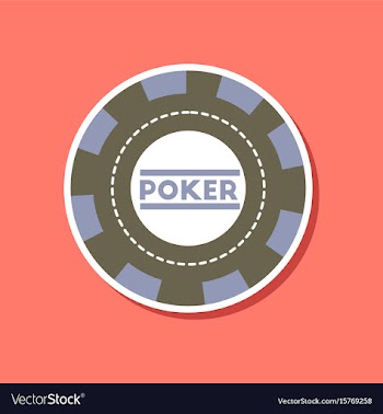 Paper sticker on stylish background single poker vector image