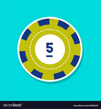 Paper sticker on stylish background single poker vector image