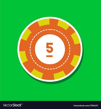 Paper sticker on stylish background single poker vector image