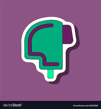 Paper sticker on stylish background ski helmet vector image